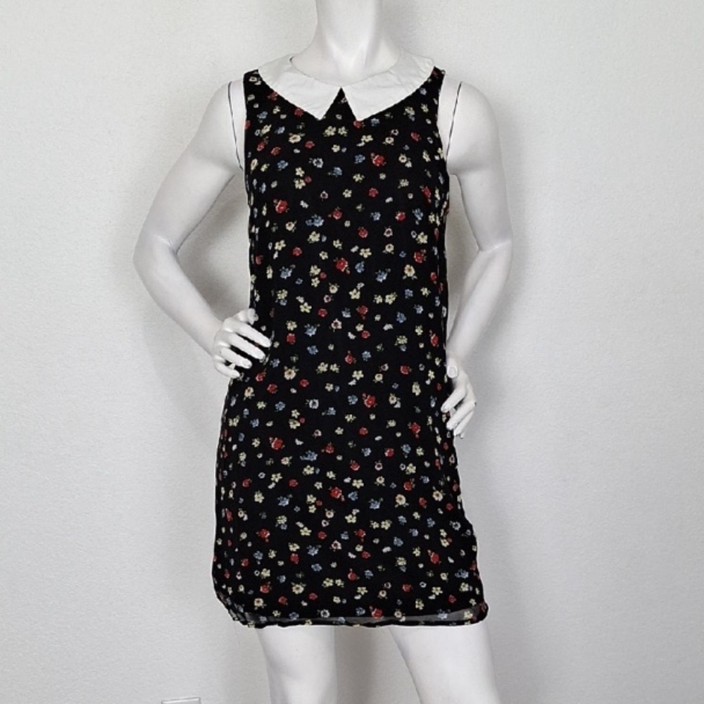Urban Outfitters NEW Coincidence and Chance Black Motif Floral Mini Dress Size S